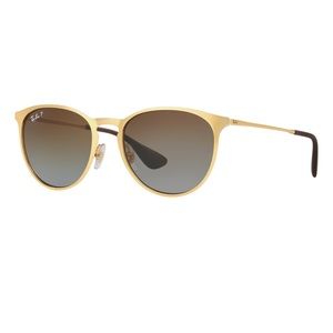 Authentic Ray Ban Polarized Erika Gold Frame new with box